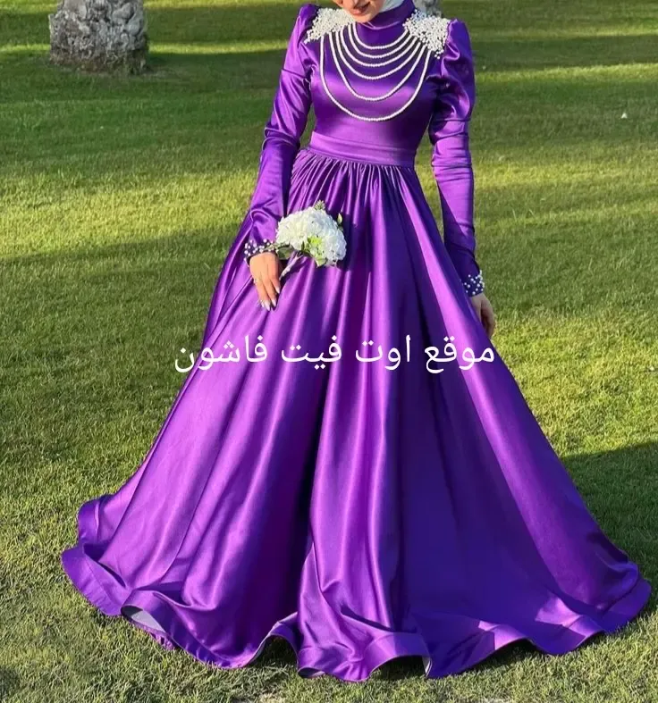 موضه فساتين 2024 فساتين سهره طويله للمحجبات 2024